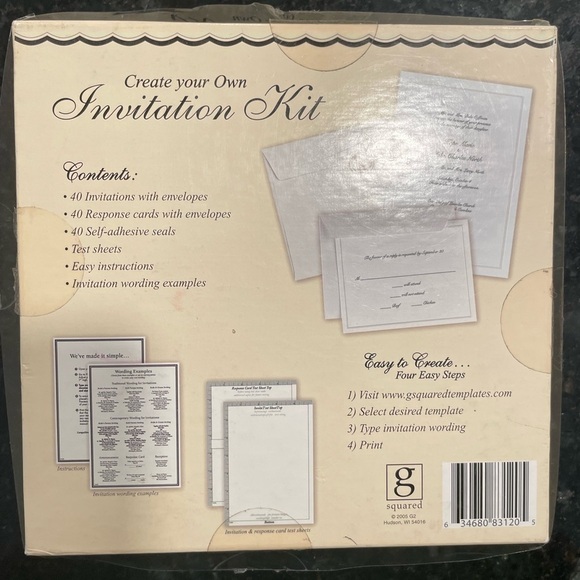 Create Your Own Invitation Kit-Set if 40 - Picture 2 of 2